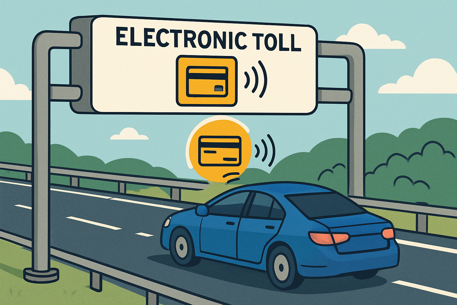 Seamless electronic toll payment system in action